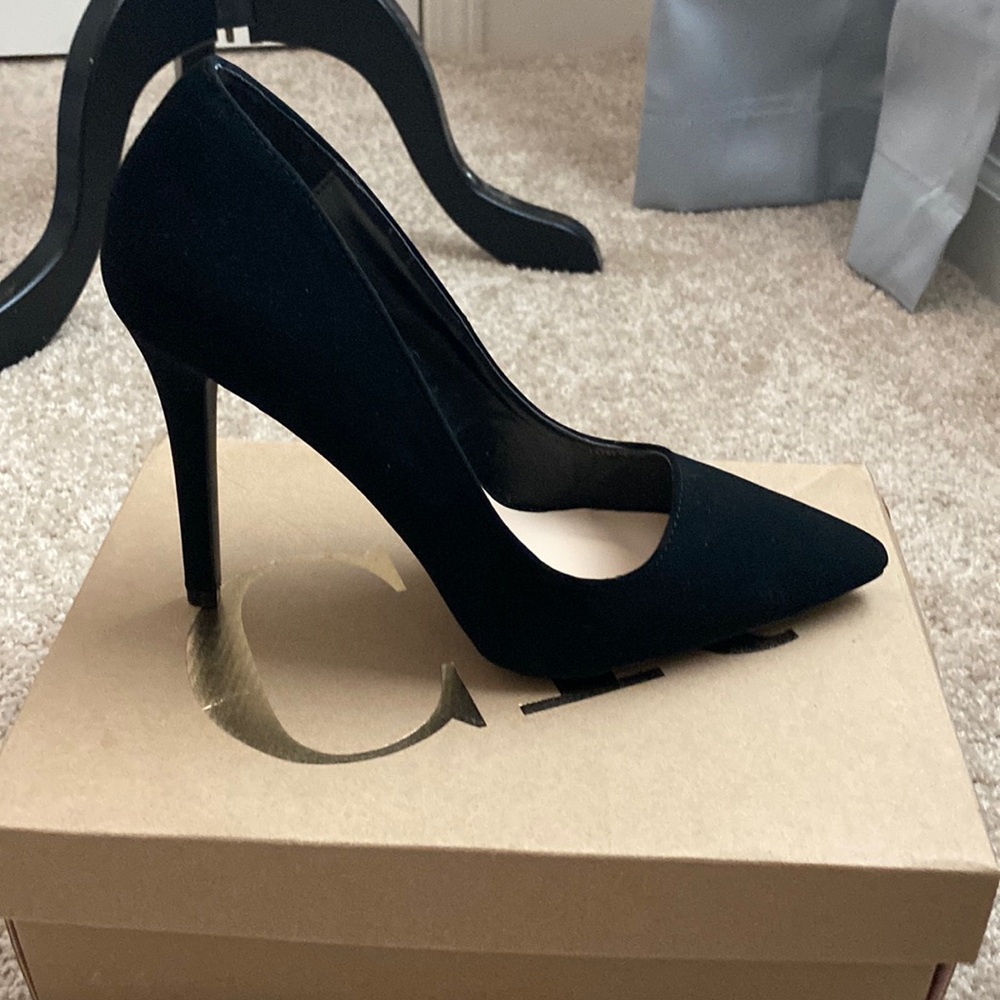 Black Pointed Toe Stiletto Heels